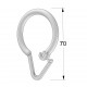 SHOWER CURTAIN RING PLASTIC WHITE